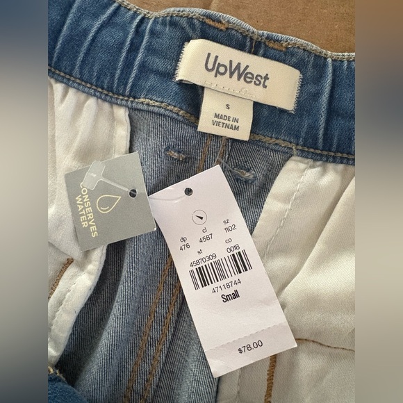 NWT UpWest Blue High Waist Shorts - Picture 4 of 4